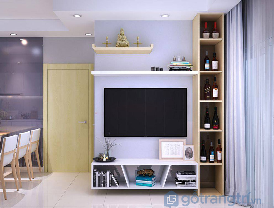 kệ tivi kết hợp tủ rượu