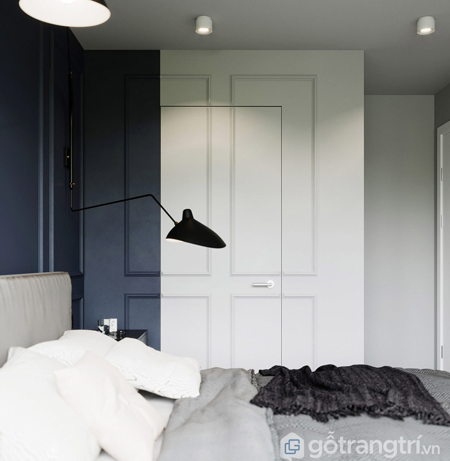 thiết kế tủ quần áo âm tường