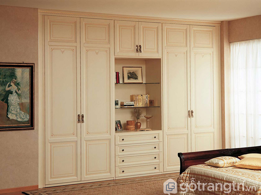 thiết kế tủ quần áo âm tường