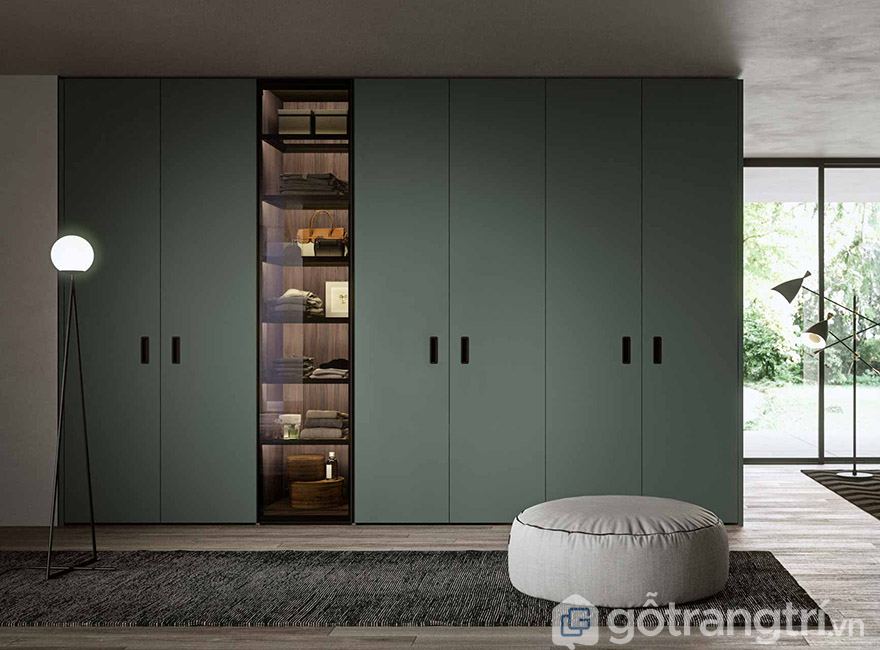 thiết kế tủ quần áo âm tường