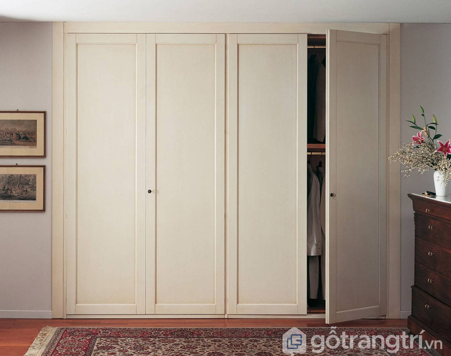 thiết kế tủ quần áo âm tường