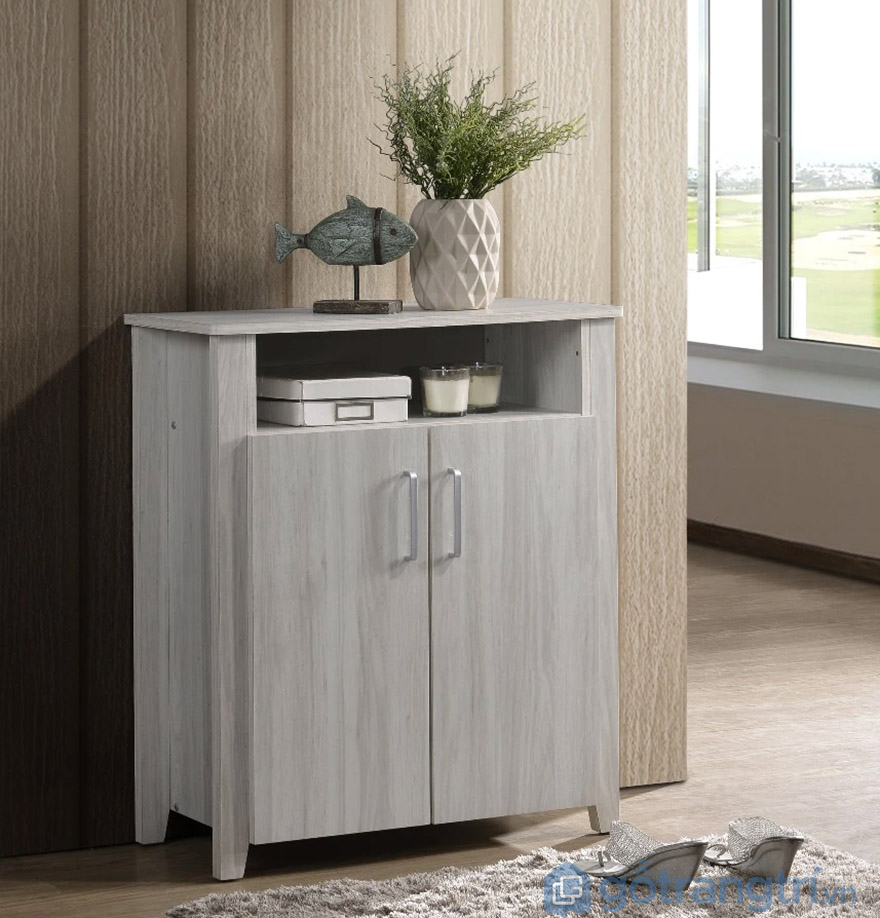 tủ giày gỗ 2 cánh