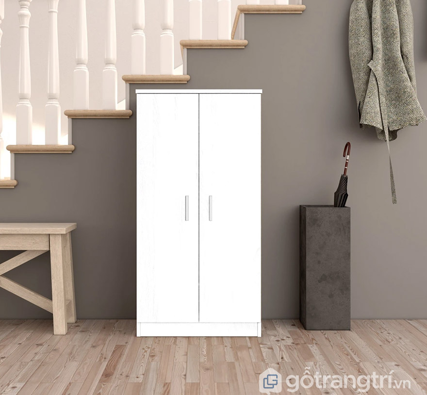 tủ giày gỗ 2 cánh