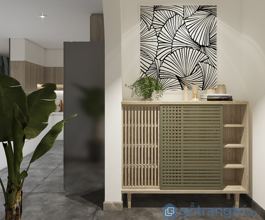 Tủ giày gỗ 1m2
