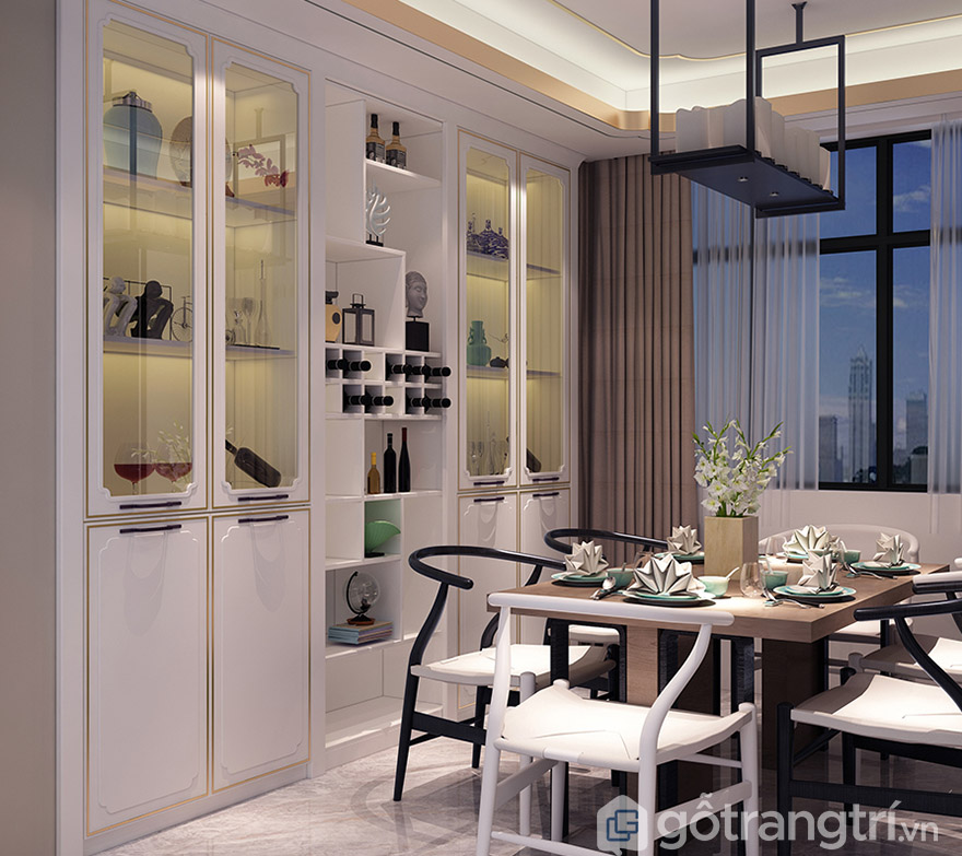 tủ rượu tân cổ điển