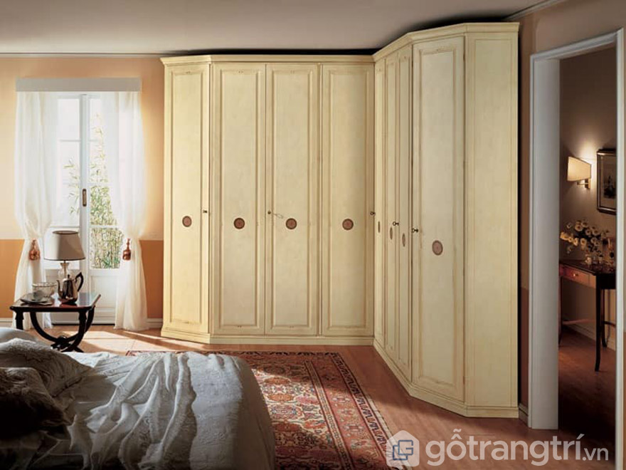 tủ quần áo gỗ công nghiệp tân cổ điển