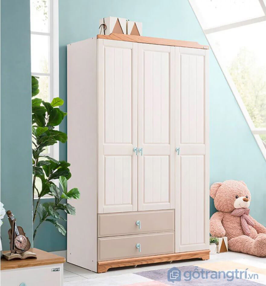 Tủ quần áo Hàn Quốc màu trắng
