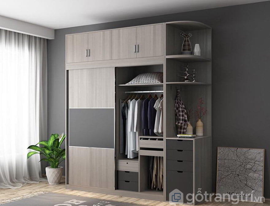 mẫu tủ quần áo 3 buồng
