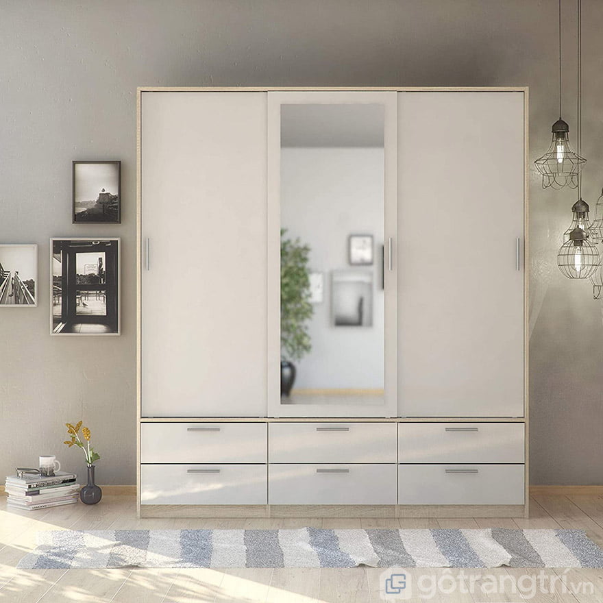 mẫu tủ quần áo 3 buồng