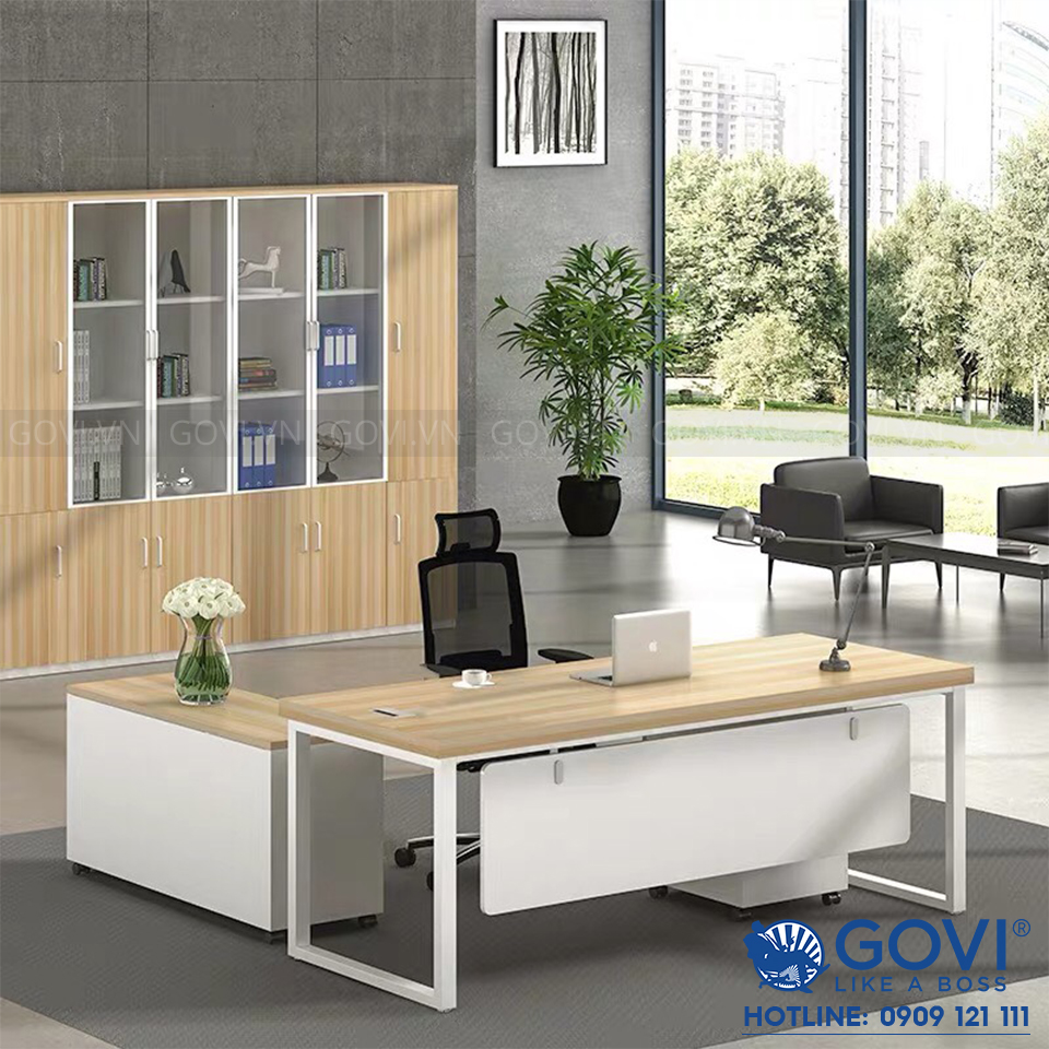 Bàn giám đốc Eos kèm tủ phụ - nội thất hoàn hảo cho văn phòng của sếp