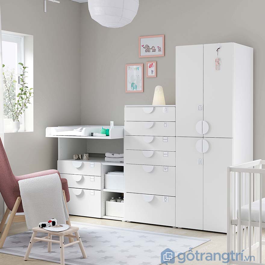 Tủ gỗ cho bé gái giá rẻ