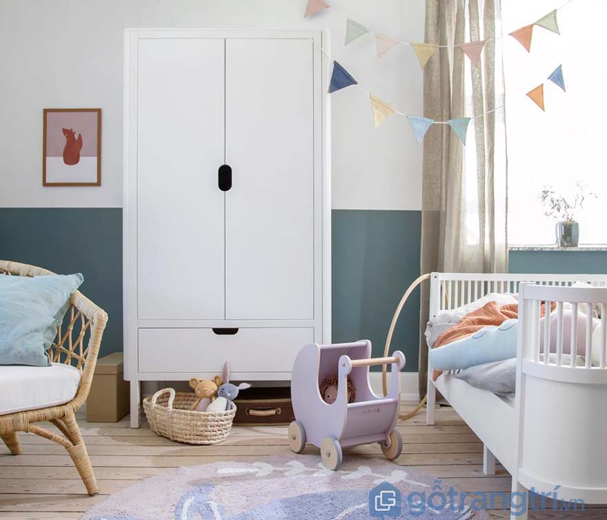 Tủ gỗ cho bé gái giá rẻ