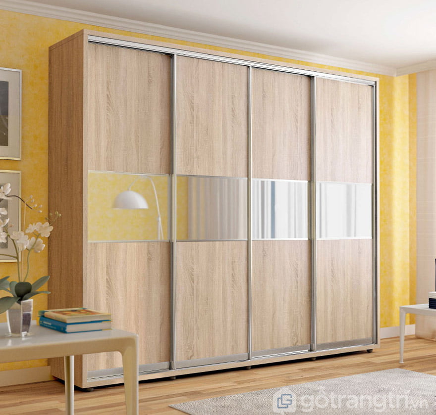 các mẫu tủ quần áo 4 buồng