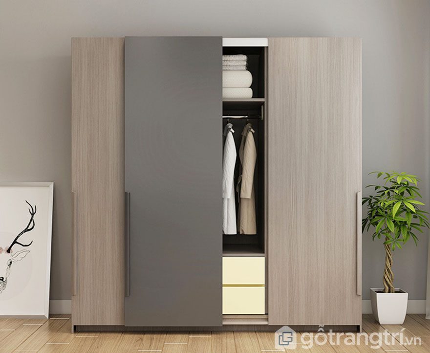các mẫu tủ quần áo 4 buồng