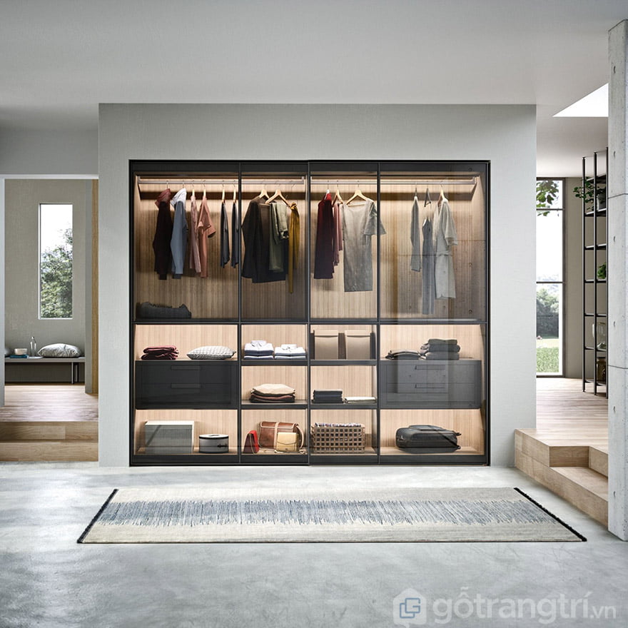 các mẫu tủ quần áo 4 buồng