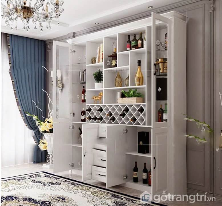 các mẫu tủ rượu âm tường đẹp