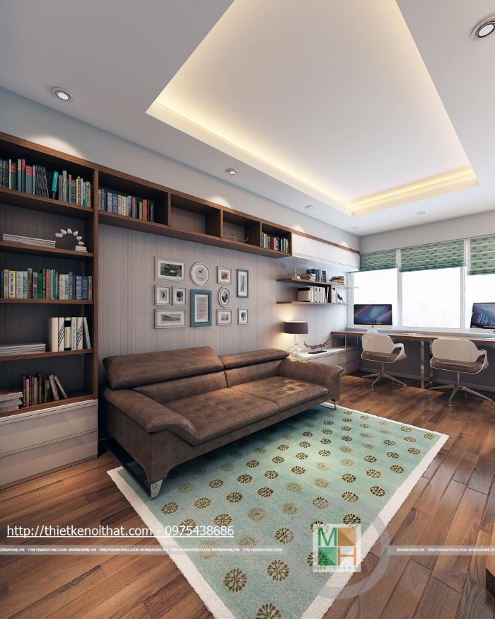 Chiêm ngưỡng mẫu tủ sách gỗ đẹp, ấn tượng nhất của Morehome