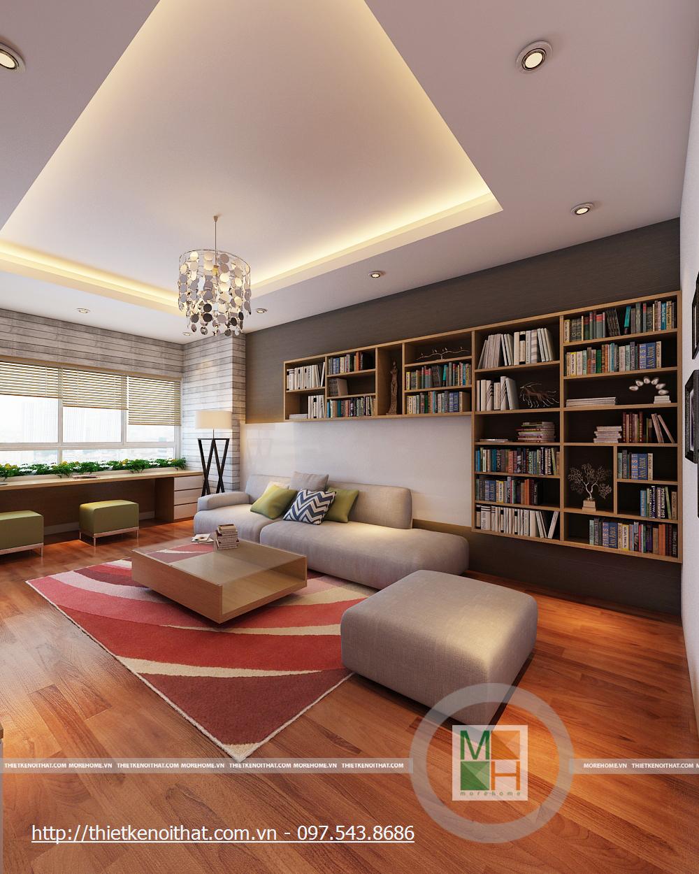 Chiêm ngưỡng mẫu tủ sách gỗ đẹp, ấn tượng nhất của Morehome