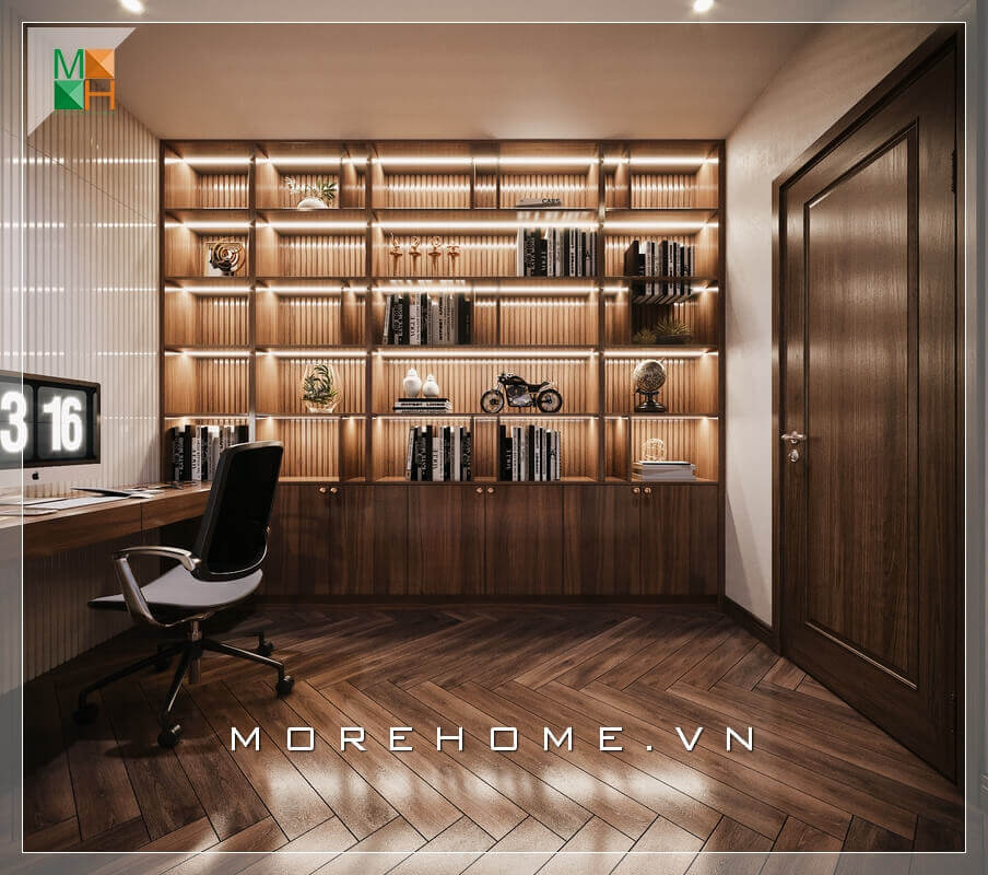 Chiêm ngưỡng mẫu tủ sách gỗ đẹp, ấn tượng nhất của Morehome