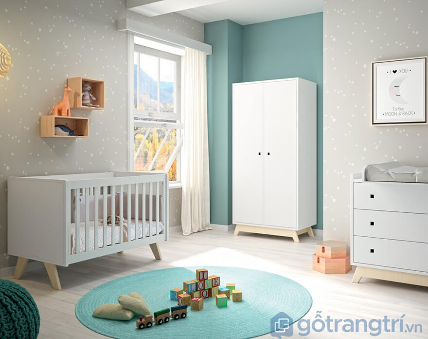 Tủ quần áo trẻ em bằng gỗ MDF
