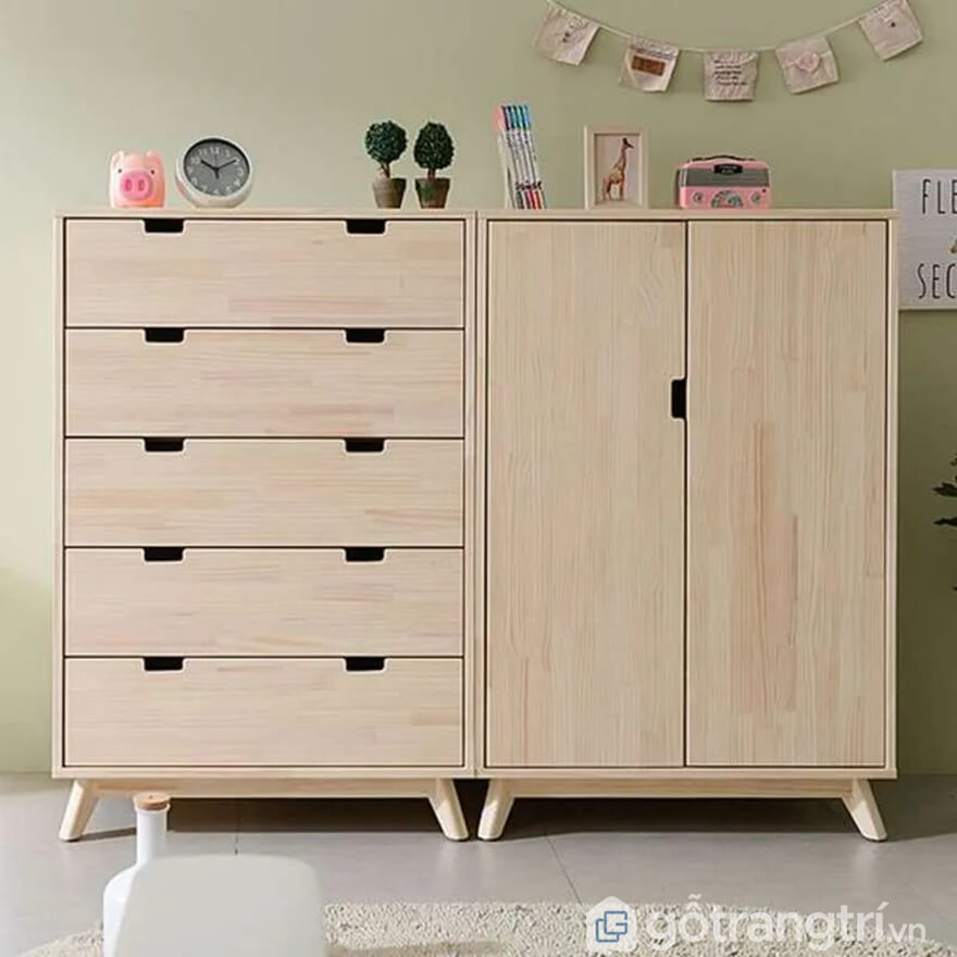 Tủ quần áo trẻ em bằng gỗ MDF