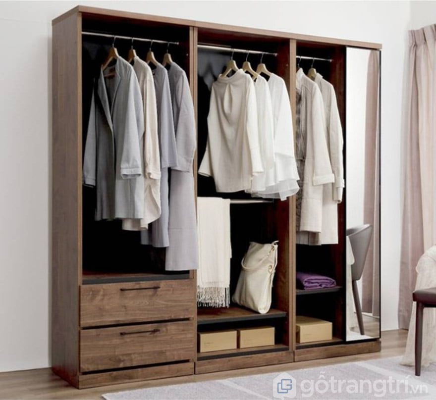 mẫu tủ quần áo 3 buồng đẹp