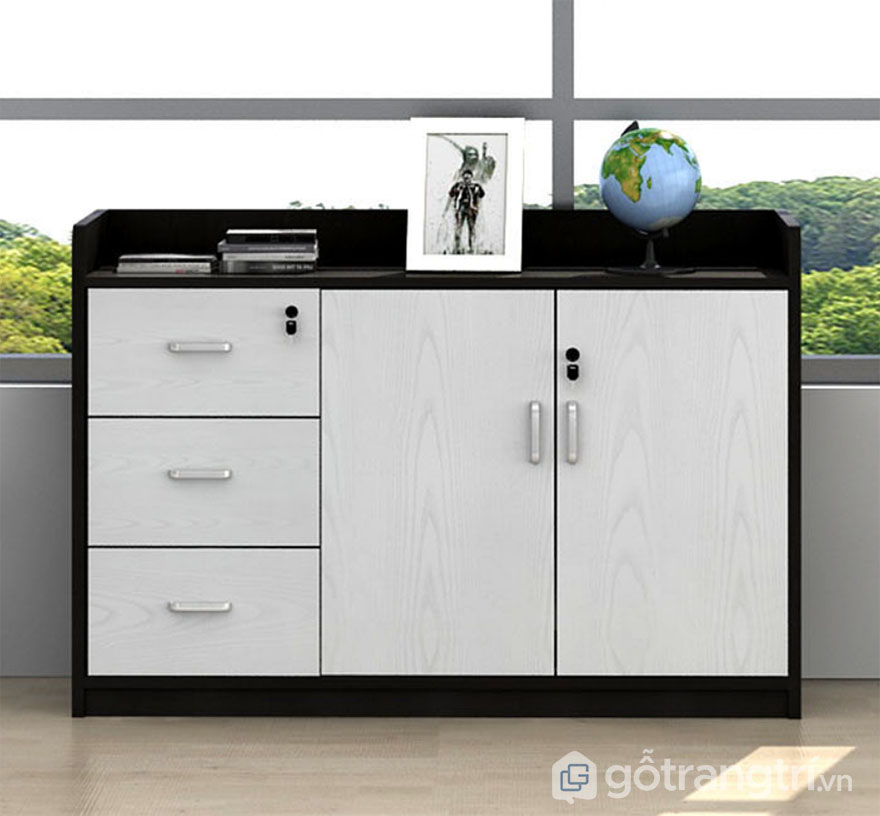 Tủ tài liệu cánh kín có 3 ngăn kéo