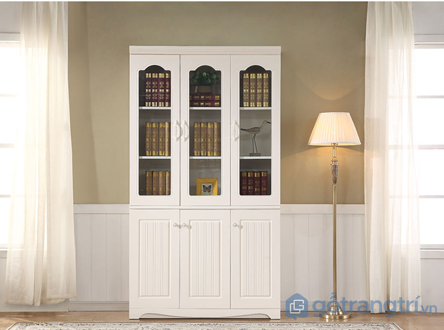 Tủ tài liệu đứng màu trắng hiện đại