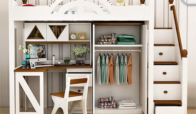Với không gian hạn hẹp có thể dùng mẫu nội thất thông minh có tủ quần áo