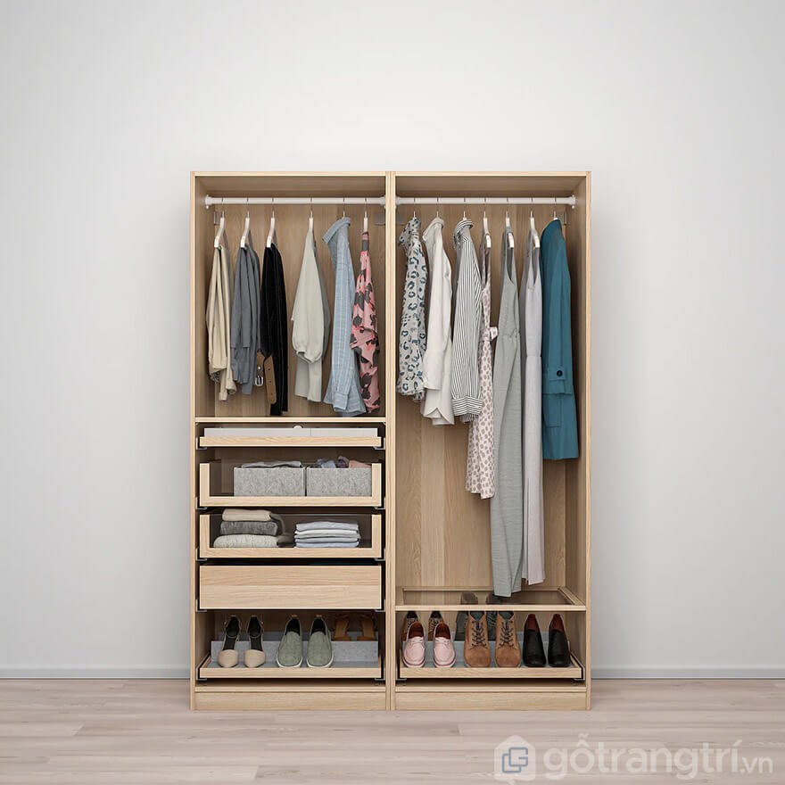 tủ quần áo gỗ MDF giá rẻ