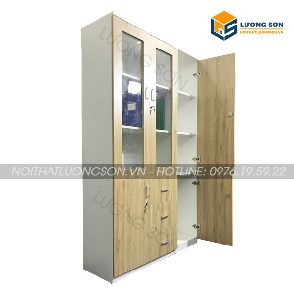 Tủ đựng hồ sơ gỗ có độ bền cao, giúp không gian văn phòng thêm sang trọng