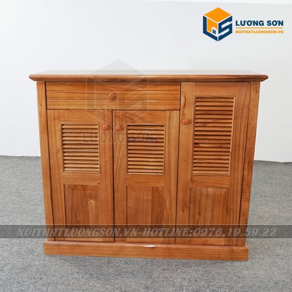Hình ảnh thực tế Tủ giày gỗ xoan 3 cánh - TG16 tại Nội Thất Lương Sơn