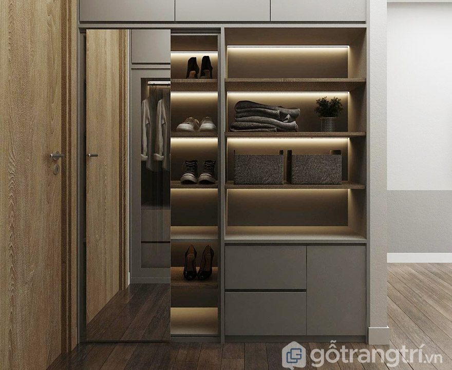 Tủ quần áo giá rẻ Đê La Thành hiện đại