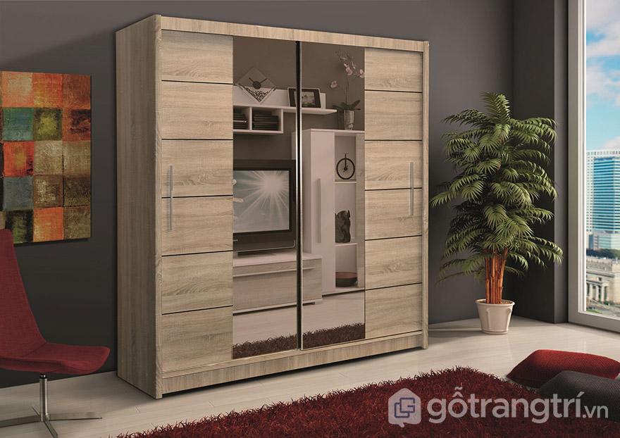 Tủ quần áo giá rẻ Đê La Thành