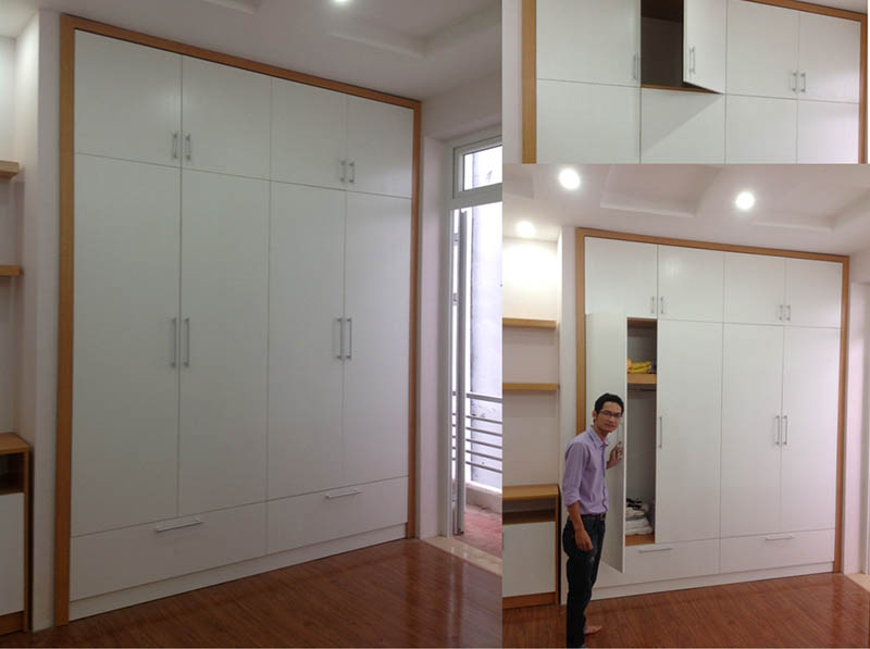 mẫu tủ quần áo âm tường hiện đại