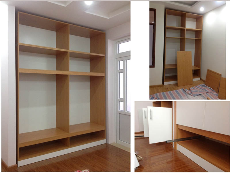mẫu tủ quần áo âm tường hiện đại