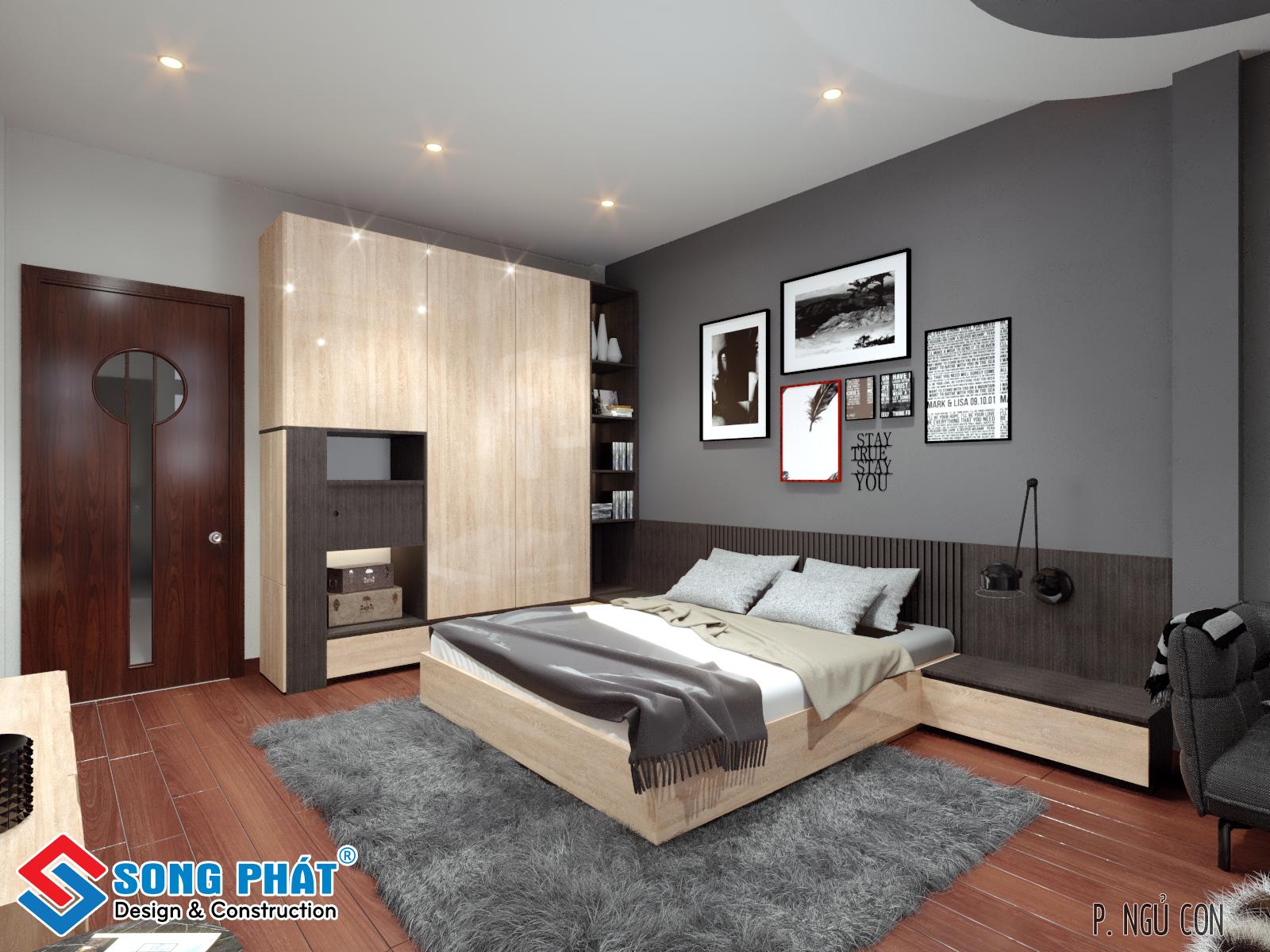 Mẫu tủ quần áo kịch trần đẹp cho phòng ngủ