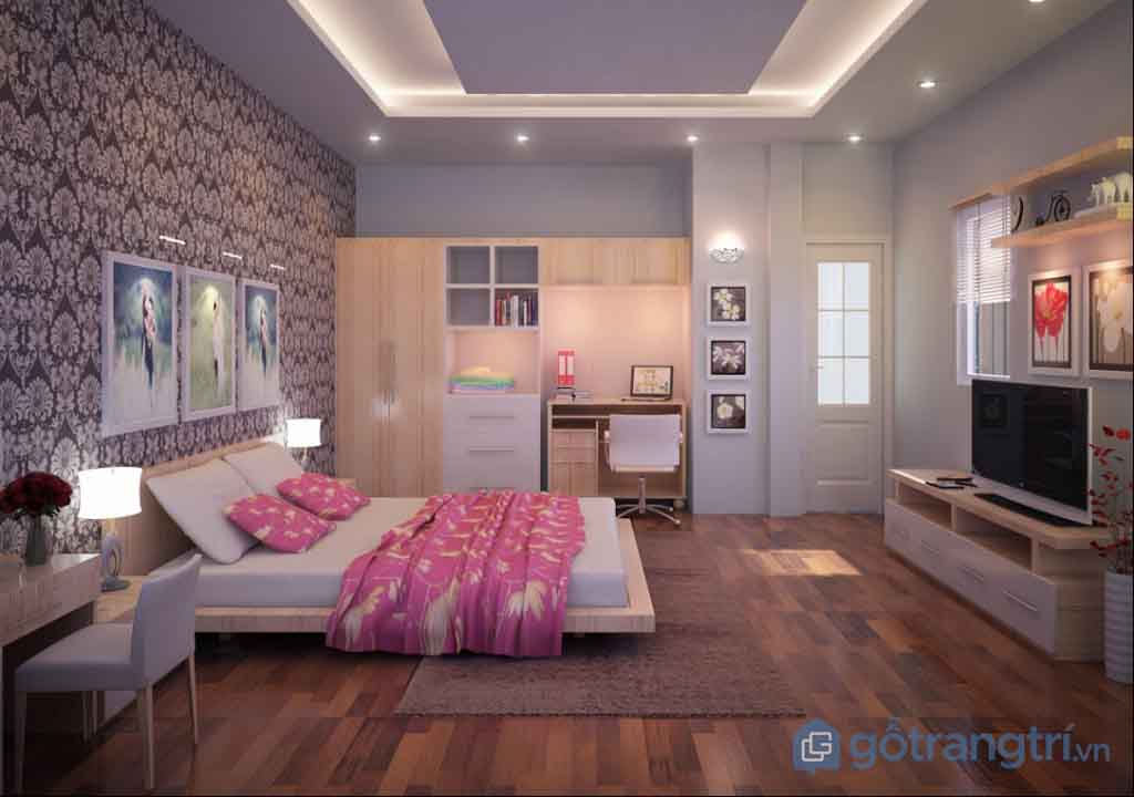 Tủ quần áo kết hợp bàn làm việc là lựa chọn thông minh để tiết kiệm diện tích