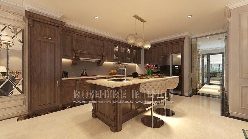 Tủ bếp tân cổ điển