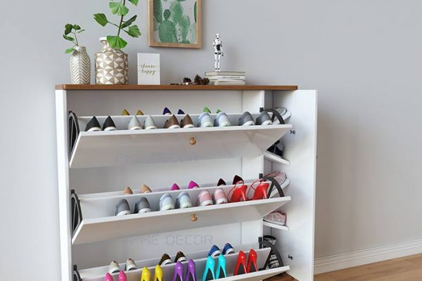 Các mẫu tủ giầy thông minh cánh lật có sức chứa gấp 3 lần bình thường