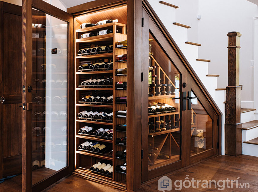 tủ rượu gỗ hương