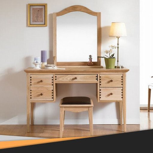 Mẫu tủ trang điểm giá rẻ làm từ gỗ sồi
