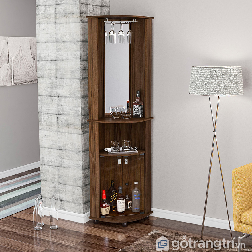 Tủ rượu góc tường đẹp