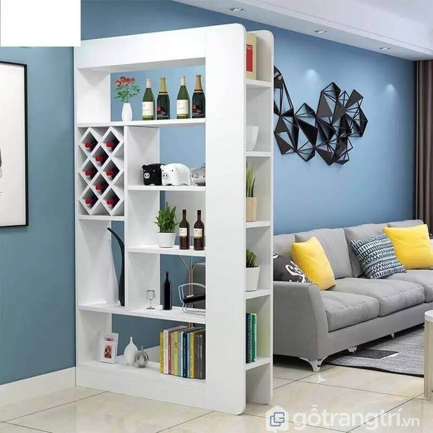Mẫu tủ rượu làm vách ngăn