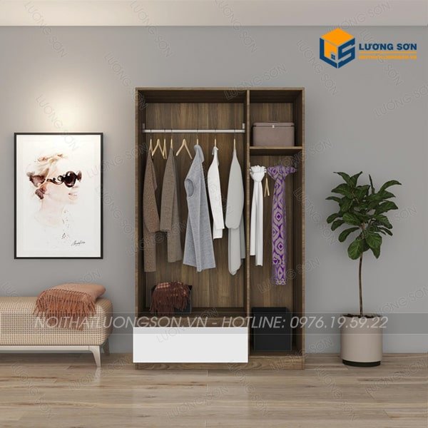 Tủ quần áo gỗ phù hợp với nhiều phong cách nội thất