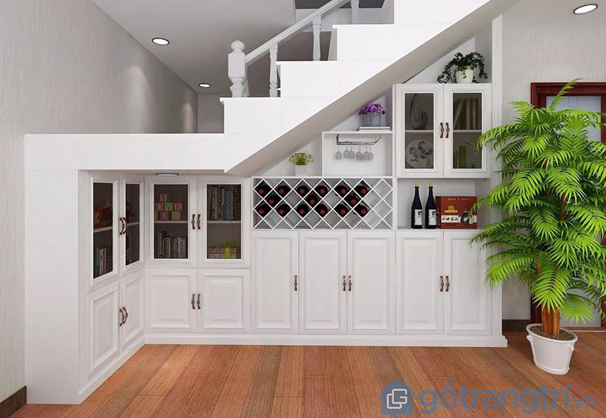 Tủ rượu gầm cầu thang đẹp