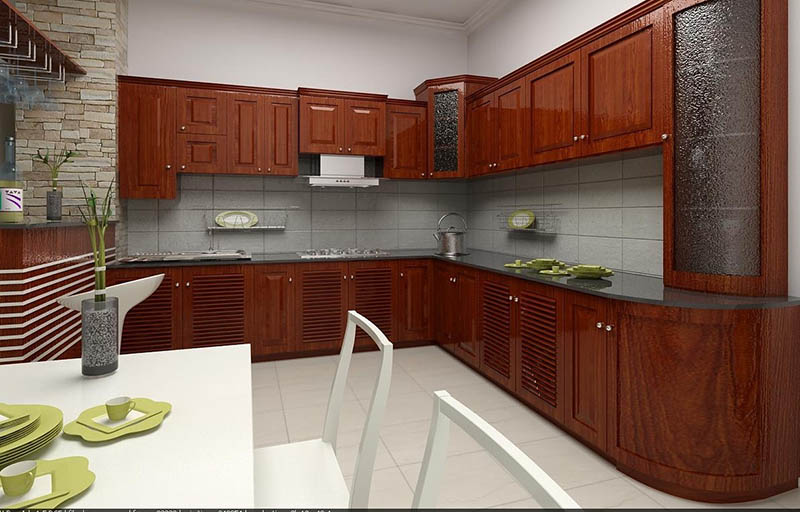 thiết kế tủ bếp chữ l cho nhà nhỏ