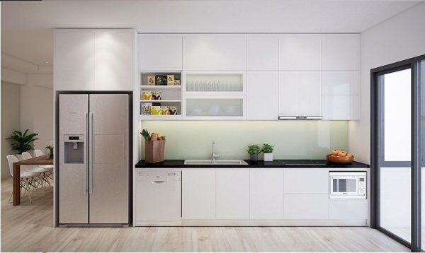 Tủ bếp chữ I hợp với mọi gian bếp