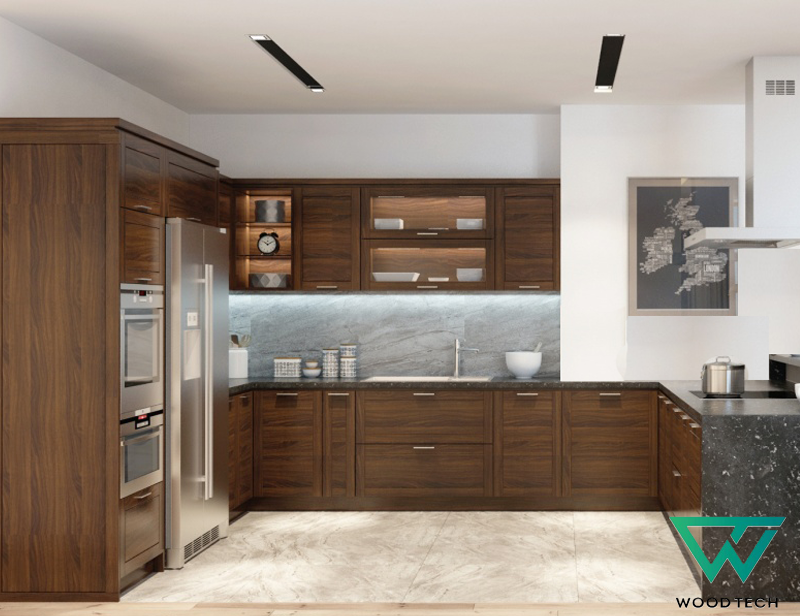 Tủ bếp gỗ tự nhiên - Xu hướng mới cho nội thất phòng bếp
