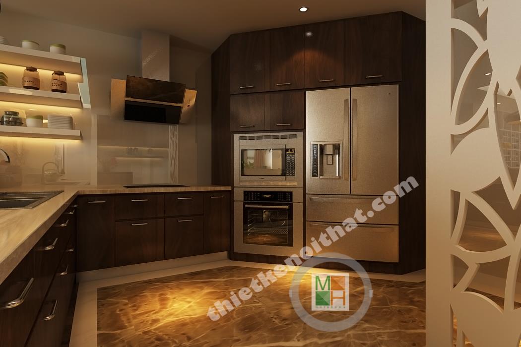 Tủ bếp gỗ tự nhiên - Xu hướng mới cho nội thất phòng bếp